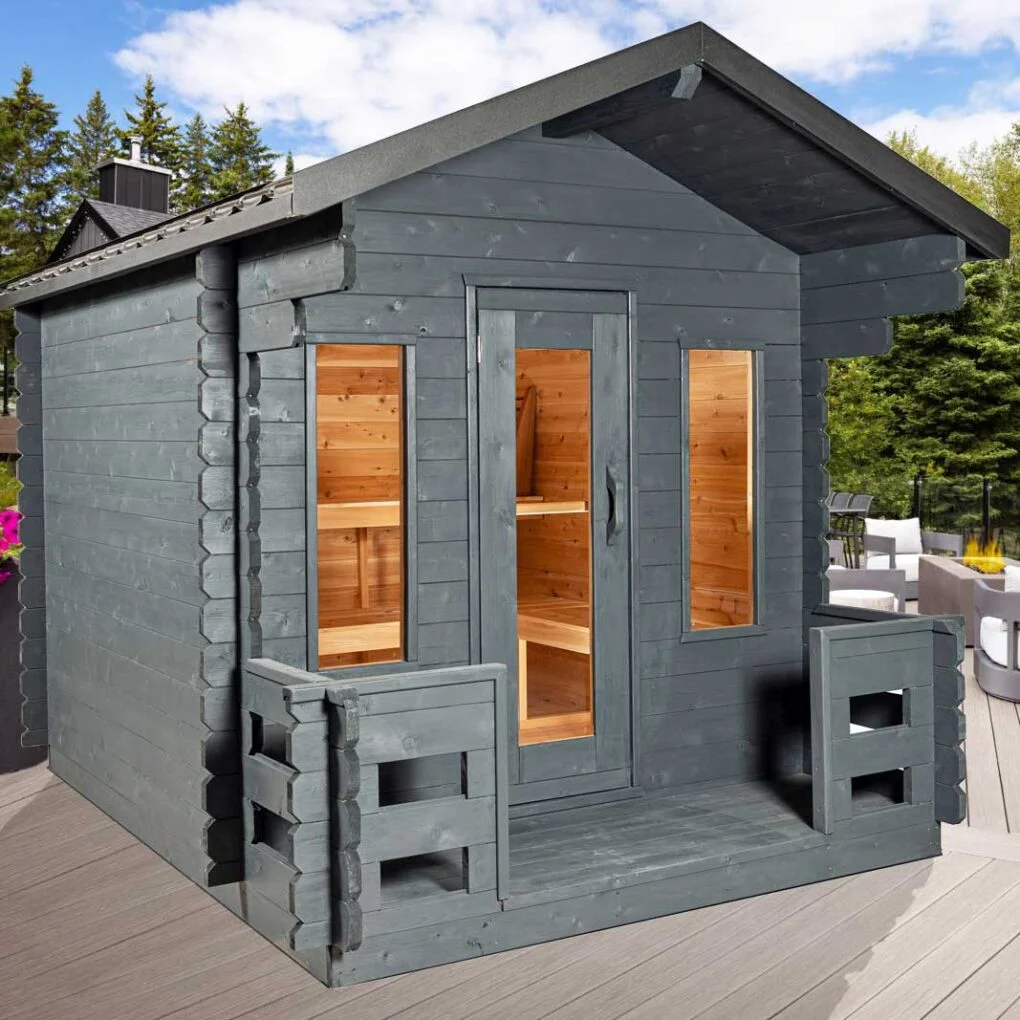 Georgian Cabin Sauna with Porch